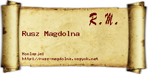 Rusz Magdolna névjegykártya