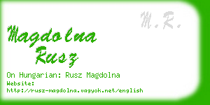 magdolna rusz business card